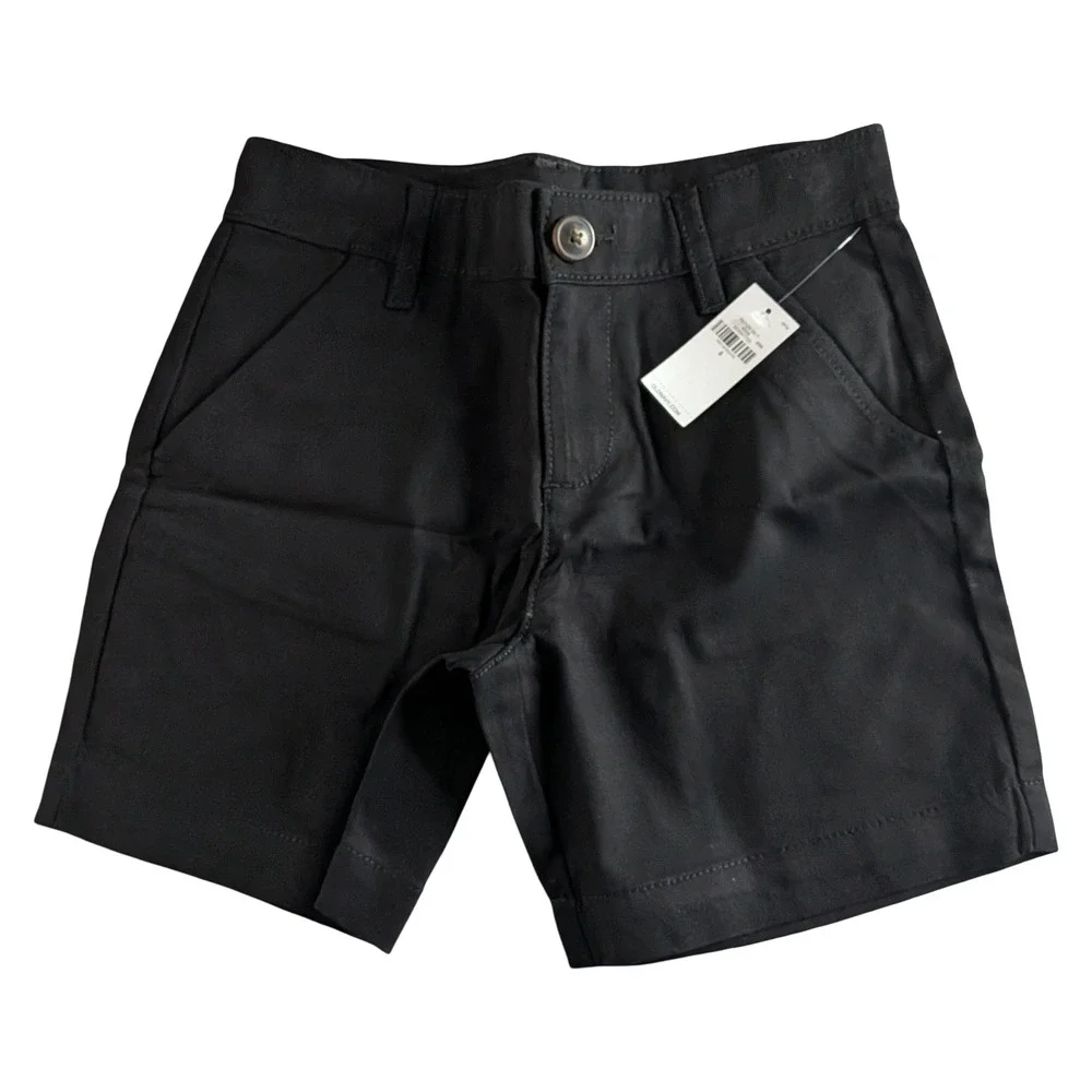 Old Navy Girls Black Bermuda Stretch Shorts Size 8 NWT 767123-00-2-0008